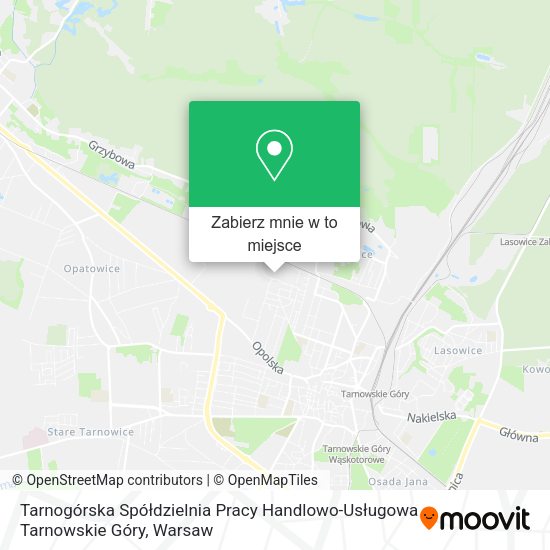 Mapa Tarnogórska Spółdzielnia Pracy Handlowo-Usługowa Tarnowskie Góry