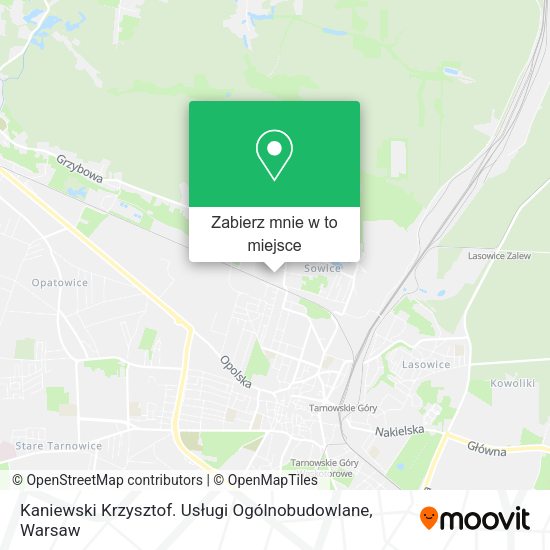 Mapa Kaniewski Krzysztof. Usługi Ogólnobudowlane