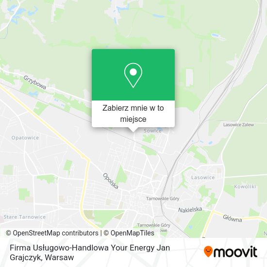 Mapa Firma Usługowo-Handlowa Your Energy Jan Grajczyk