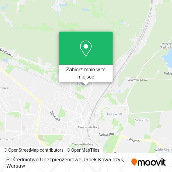 Mapa Pośrednictwo Ubezpieczeniowe Jacek Kowalczyk