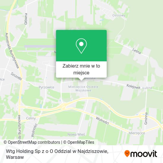 Mapa Wtg Holding Sp z o O Oddzial w Najdziszowie