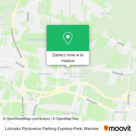 Mapa Lotnisko Pyrzowice Parking Express-Park