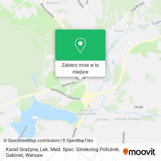 Mapa Karaś Grażyna, Lek. Med. Spec. Ginekolog Położnik. Gabinet