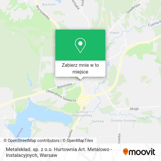 Mapa Metalskład. sp. z o.o. Hurtownia Art. Metalowo - Instalacyjnych