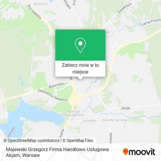 Mapa Majewski Grzegorz Firma Handlowo Usługowa Akjam