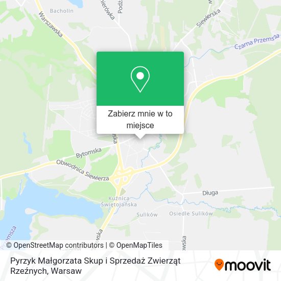 Mapa Pyrzyk Małgorzata Skup i Sprzedaż Zwierząt Rzeźnych