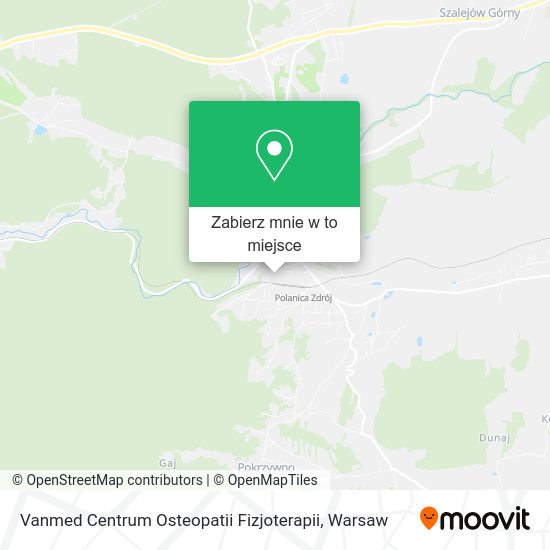 Mapa Vanmed Centrum Osteopatii Fizjoterapii