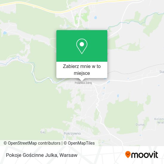 Mapa Pokoje Gościnne Julka