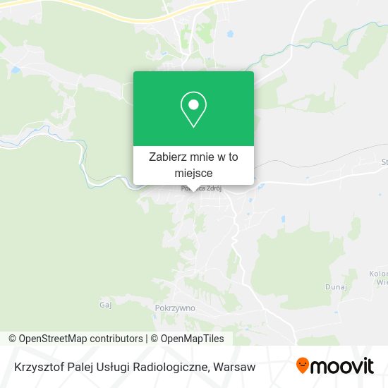 Mapa Krzysztof Palej Usługi Radiologiczne