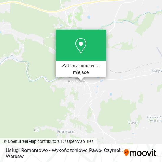 Mapa Usługi Remontowo - Wykończeniowe Paweł Czyrnek