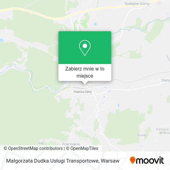 Mapa Małgorzata Dudka Usługi Transportowe