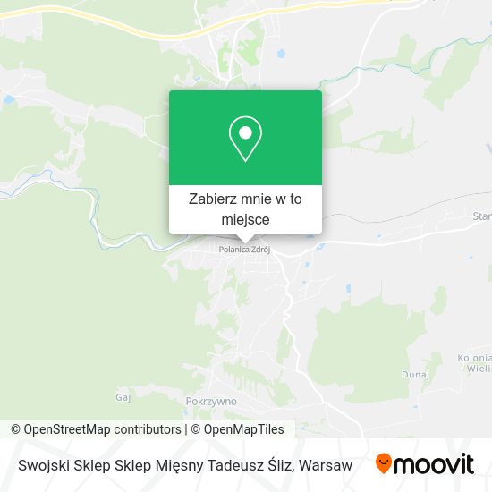 Mapa Swojski Sklep Sklep Mięsny Tadeusz Śliz