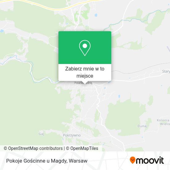 Mapa Pokoje Gościnne u Magdy