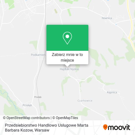 Mapa Przedsiebiorstwo Handlowo Uslugowe Marta Barbara Kozow