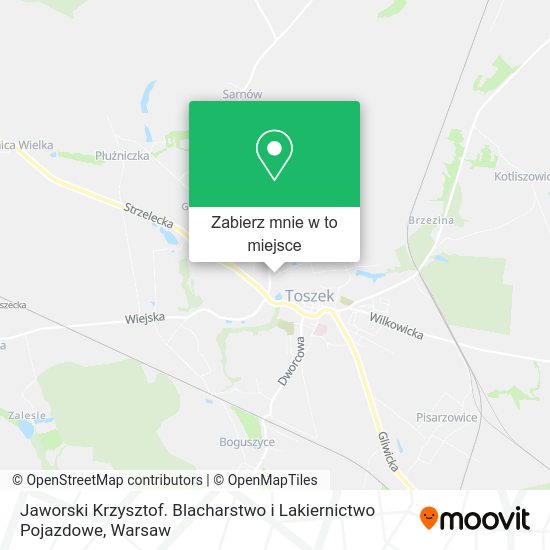 Mapa Jaworski Krzysztof. Blacharstwo i Lakiernictwo Pojazdowe