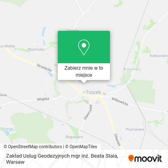 Mapa Zakład Usług Geodezyjnych mgr inż. Beata Stala