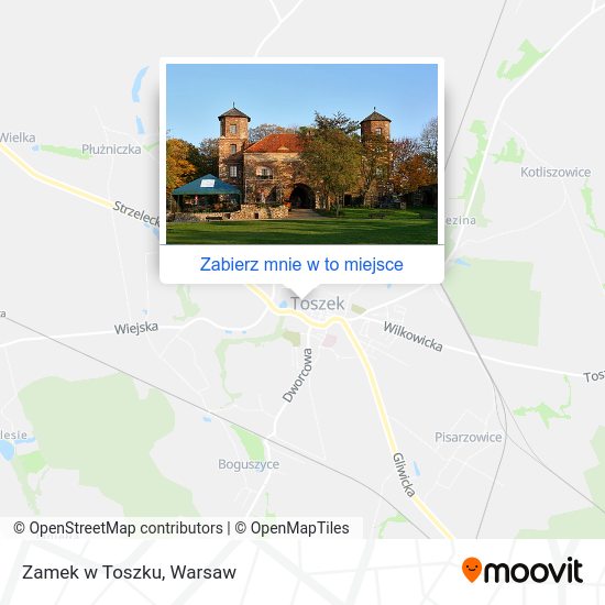 Mapa Zamek w Toszku