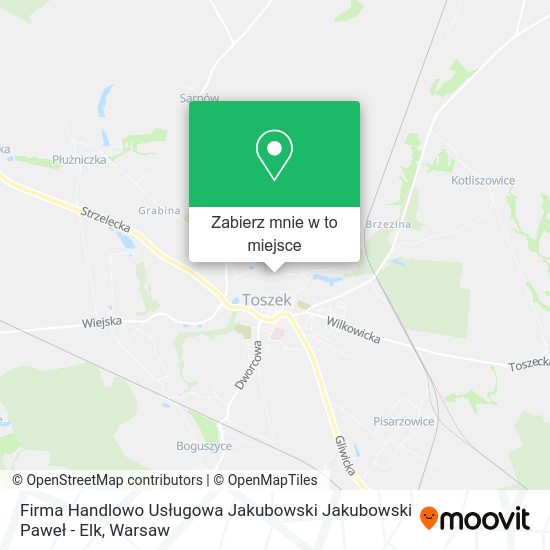 Mapa Firma Handlowo Usługowa Jakubowski Jakubowski Paweł - Elk