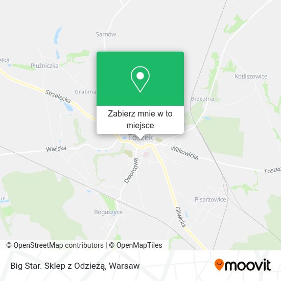 Mapa Big Star. Sklep z Odzieżą