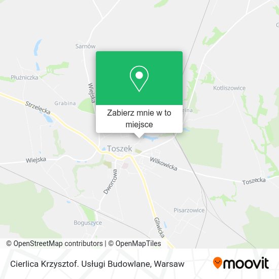 Mapa Cierlica Krzysztof. Usługi Budowlane