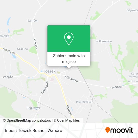 Mapa Inpost Toszek Rosner