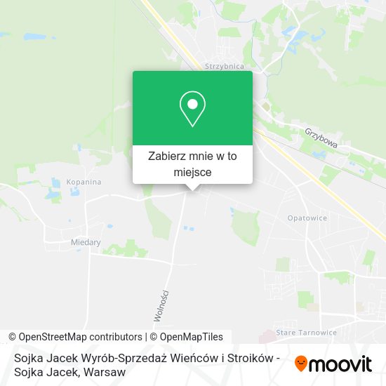 Mapa Sojka Jacek Wyrób-Sprzedaż Wieńców i Stroików - Sojka Jacek