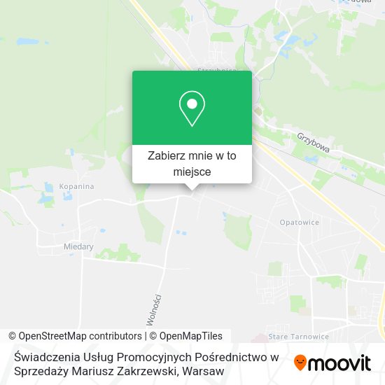 Mapa Świadczenia Usług Promocyjnych Pośrednictwo w Sprzedaży Mariusz Zakrzewski