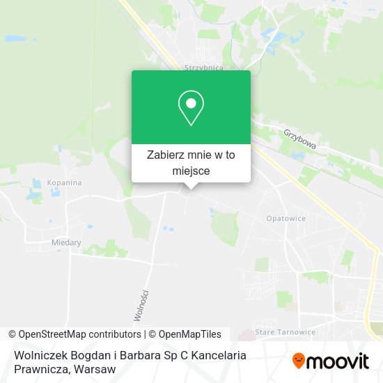 Mapa Wolniczek Bogdan i Barbara Sp C Kancelaria Prawnicza