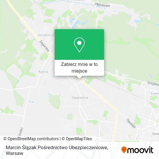 Mapa Marcin Ślązak Pośrednictwo Ubezpieczeniowe