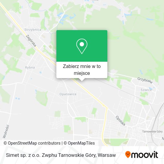 Mapa Simet sp. z o.o. Zwphu Tarnowskie Góry