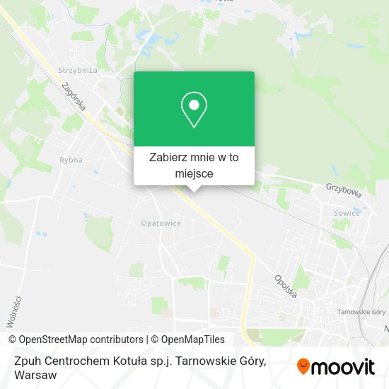 Mapa Zpuh Centrochem Kotuła sp.j. Tarnowskie Góry