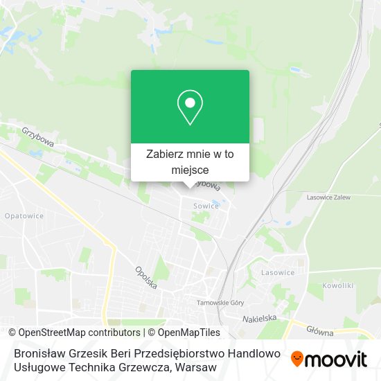 Mapa Bronisław Grzesik Beri Przedsiębiorstwo Handlowo Usługowe Technika Grzewcza