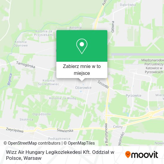 Mapa Wizz Air Hungary Legikozlekedesi Kft. Oddział w Polsce