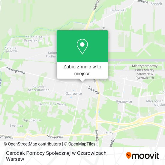 Mapa Osrodek Pomocy Spolecznej w Ozarowicach