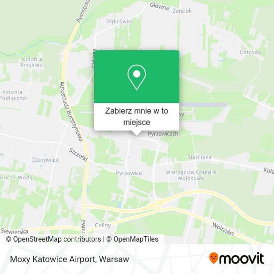 Mapa Moxy Katowice Airport