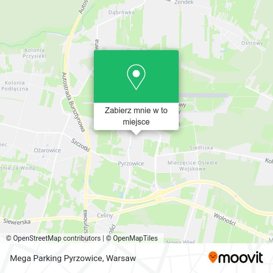 Mapa Mega Parking Pyrzowice