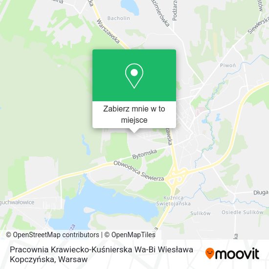 Mapa Pracownia Krawiecko-Kuśnierska Wa-Bi Wiesława Kopczyńska