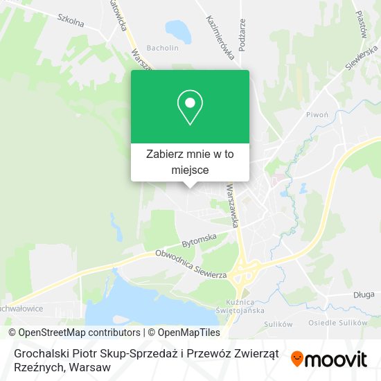 Mapa Grochalski Piotr Skup-Sprzedaż i Przewóz Zwierząt Rzeźnych