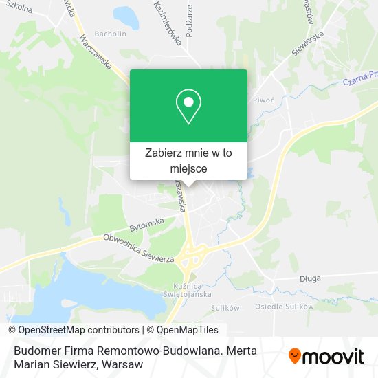 Mapa Budomer Firma Remontowo-Budowlana. Merta Marian Siewierz