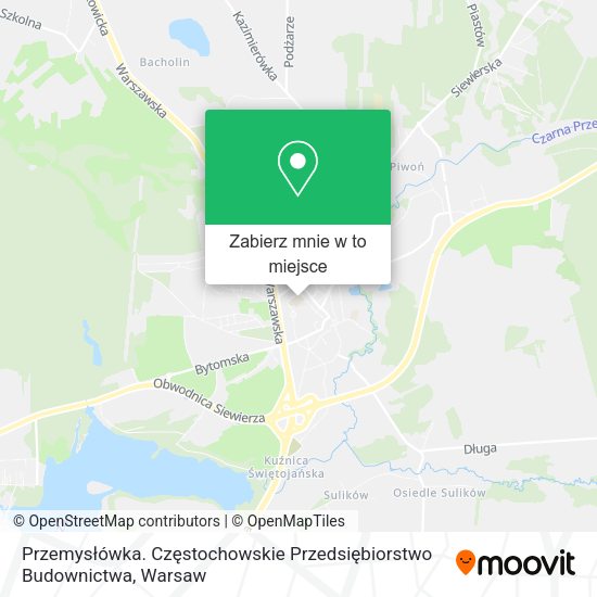 Mapa Przemysłówka. Częstochowskie Przedsiębiorstwo Budownictwa