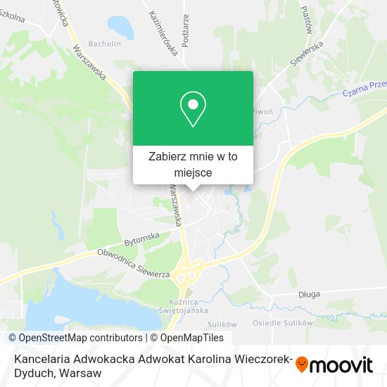 Mapa Kancelaria Adwokacka Adwokat Karolina Wieczorek-Dyduch