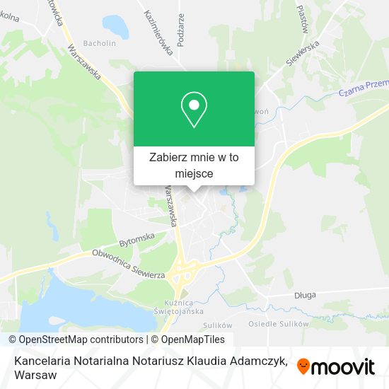 Mapa Kancelaria Notarialna Notariusz Klaudia Adamczyk