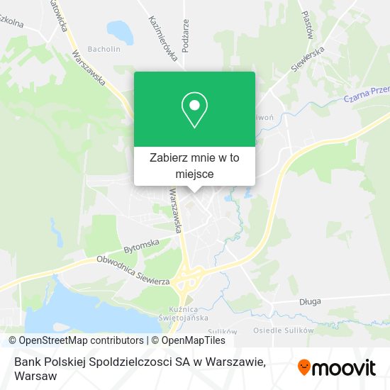 Mapa Bank Polskiej Spoldzielczosci SA w Warszawie