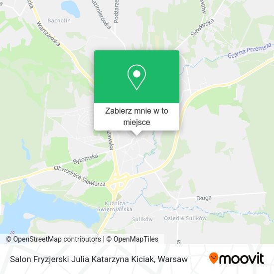 Mapa Salon Fryzjerski Julia Katarzyna Kiciak