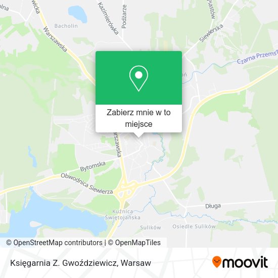 Mapa Księgarnia Z. Gwoździewicz