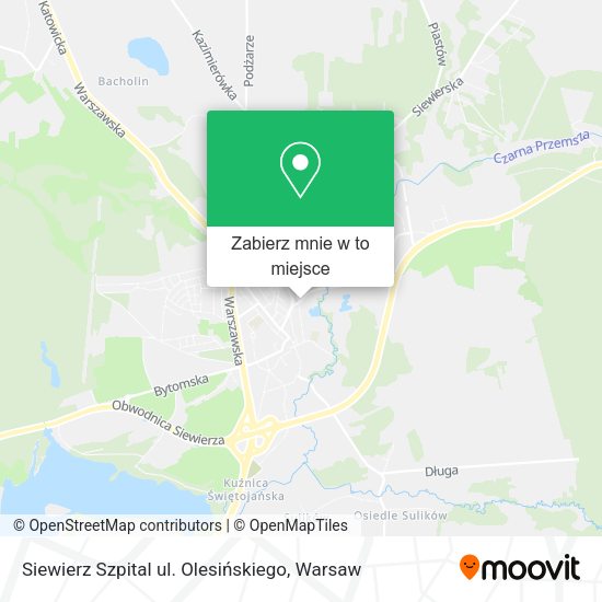 Mapa Siewierz Szpital ul. Olesińskiego