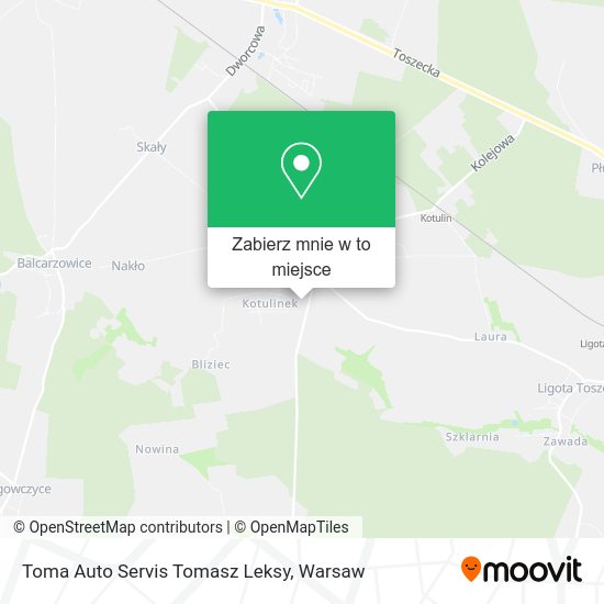 Mapa Toma Auto Servis Tomasz Leksy