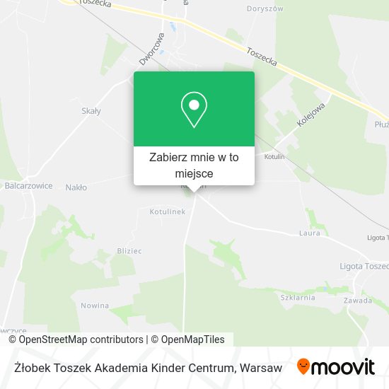 Mapa Żłobek Toszek Akademia Kinder Centrum