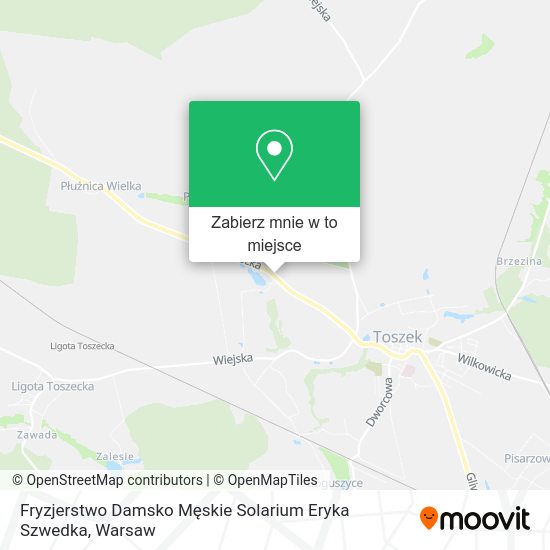 Mapa Fryzjerstwo Damsko Męskie Solarium Eryka Szwedka