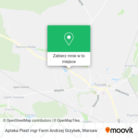 Mapa Apteka Piast mgr Farm Andrzej Grzybek